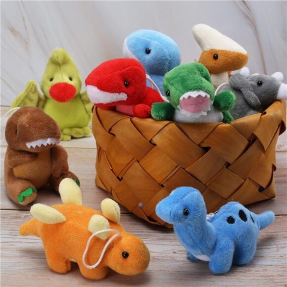 16 Pack Plush Dinosaurs Bulk, Mini Dinosaur Figures Assortment Keychain Toy - Picture 2 of 8